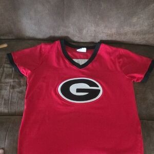 Red Kids Shirt with Black Trim